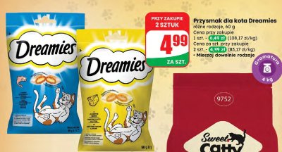 Przysmak dla kota Dreamies różne rodzaje promocja w Dino