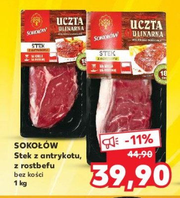 Stek z antrykotu bez kości Sokołów uczta qulinarna promocja