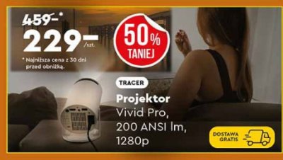 Projektor Vivid Pro TRACER, 200 ANSI lm, 1280p promocja w Biedronka