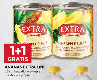 Ananas Extra Line kawałki w syropie promocja w Stokrotka