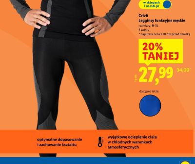 Legginsy funkcyjne męskie Crivit promocja w Lidl