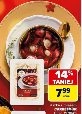 Uszka z mięsem Carrefour promocja w Carrefour Market