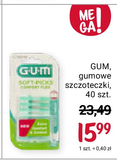 Wykałaczki dentystyczne regular G.U.M SOFT-PICKS promocja