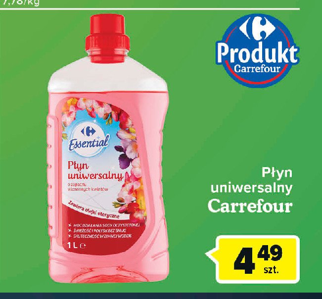 Płyn uniwersalny kwiatowy Carrefour promocja