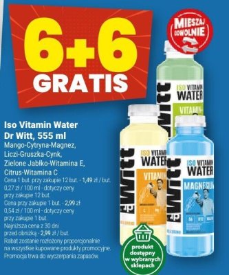 Iso Vitamin Water Dr Witt, 555 ml promocja w Twój Market