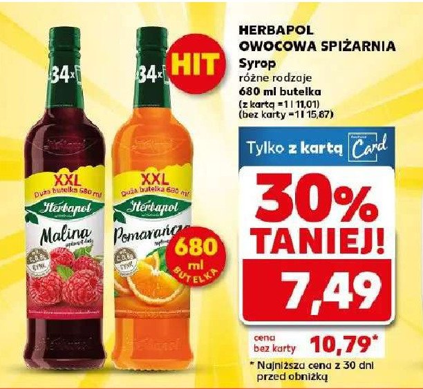 Syrop malina Herbapol promocja