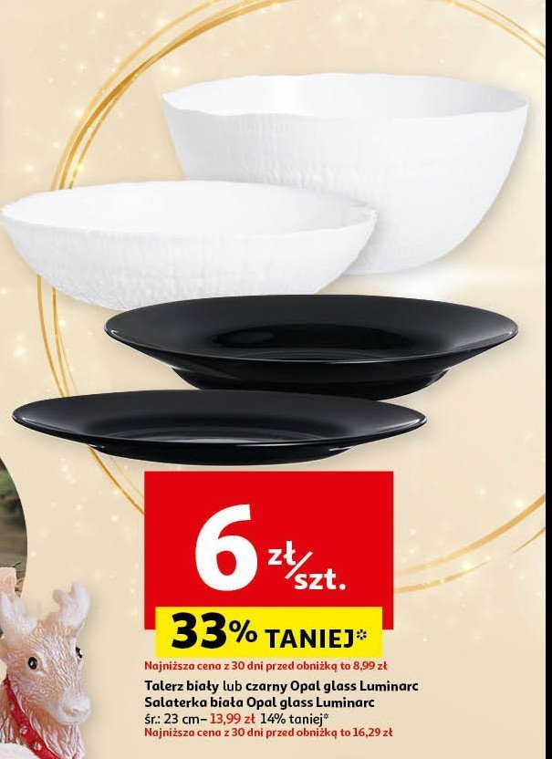 Talerz obiadowy czarny opal 24 cm Luminarc promocja w Auchan