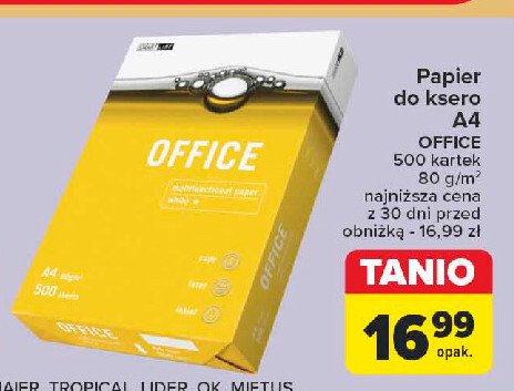 Papier a4/80g EURO OFFICE promocja