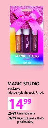 Zestaw w pudełku: 3x błyszczyk do ust Magic studio promocja