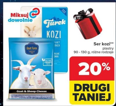 Ser kozi plaster różne rodzaje drugi -20% taniej promocja w Carrefour Market