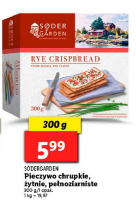 Pieczywo chrupkie żytnie Sodergarden promocja