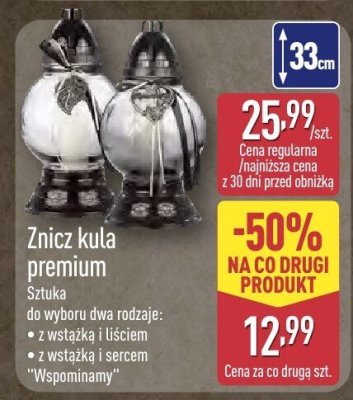 Znicz kula premium różne rodzaje promocja w Aldi