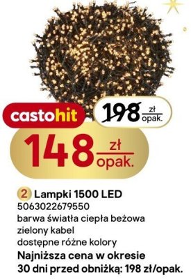 Lampki 1500 LED promocja w Castorama
