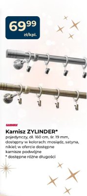 Karnisz ZYLINDER pojedynczy, dł. 160 cm, śr. 19 mm promocja w PSB Mrówka