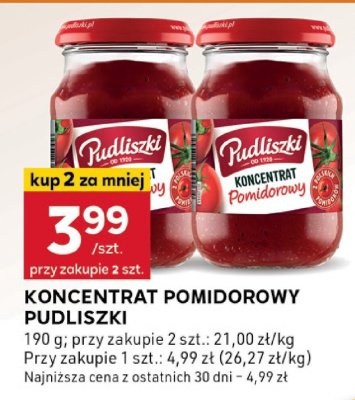 Koncentrat pomidorowy Pudliszki promocja w Stokrotka
