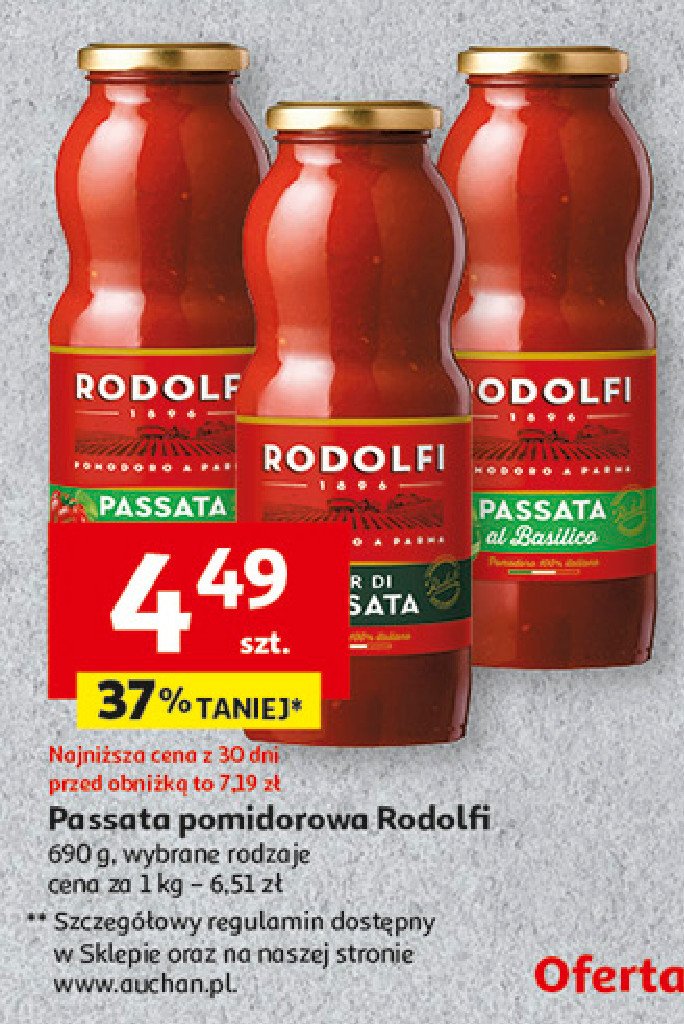 Passata rustica RODOLFI promocja w Auchan
