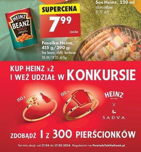 Fasolka w sosie barbecue Heinz promocja w Biedronka