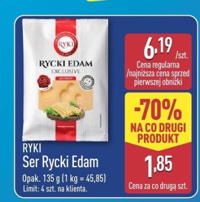 Ser Rycki Edam promocja w Aldi