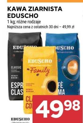 Kawa ziarnista Eduscho różne rodzaje promocja w Stokrotka