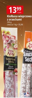 Kiełbasa wieprzowa z orzechami Saint Azay promocja w Leclerc