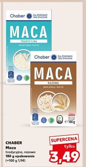 Maca razowa Chaber promocja