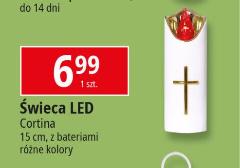 Świeca led 15 cm Cortina promocja