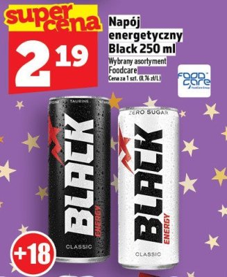 Napój energetyczny Black 250 ml promocja w TOPAZ