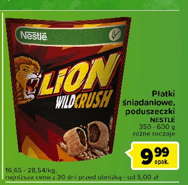 P艂atki 艣niadaniowe caramel & chocolate Lion wildcrush promocja
