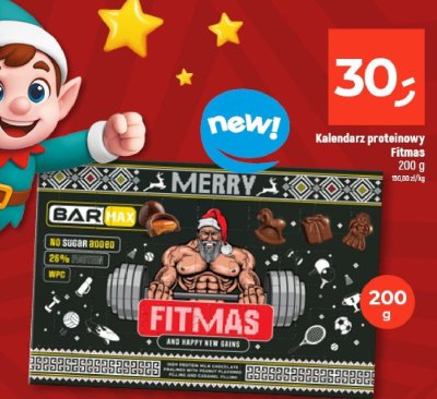 Kalendarz proteinowy Fitmas 200 g promocja w Dealz