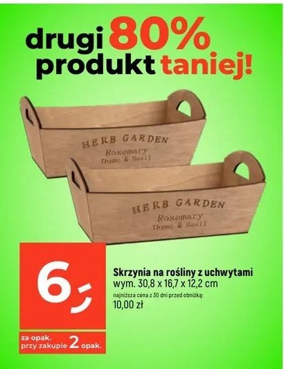 Skrzynia na rosliny z uchwytami promocja