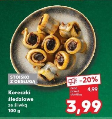 Koreczki śledziowe ze śliwką 100 g promocja w Kaufland