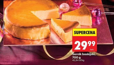 Sernik baskijski, 700 g promocja w Biedronka