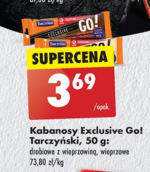 Kabanos wieprzowy Tarczyński exclusive go! promocja