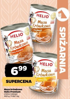 Masa krówkowa Helio Premium różne rodzaje promocja w Netto