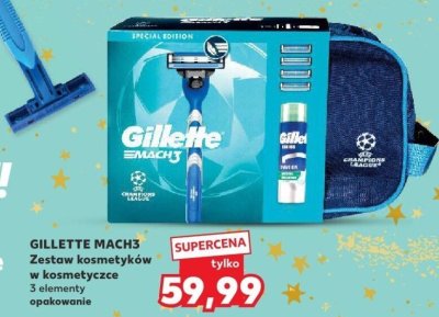 GILLETTE MACH3 Zestaw 3 kosmetyków w kosmetyczce 3 elementy opakowanie promocja w Kaufland