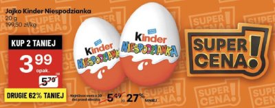 Jajko Kinder Niespodzianka 20g promocja w Delikatesy Centrum