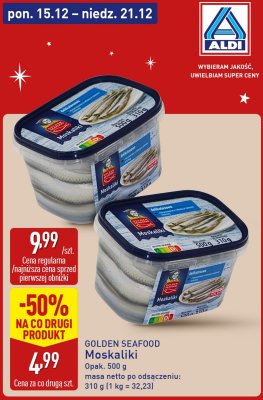 Moskaliki 500g GOLDEN SEAFOOD promocja w Aldi