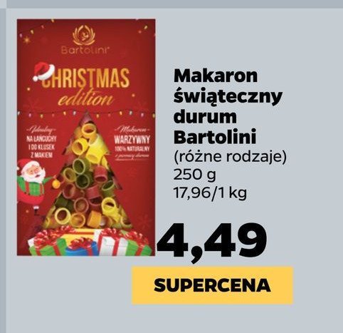 Makaron durum christmas edition Bartolini promocja
