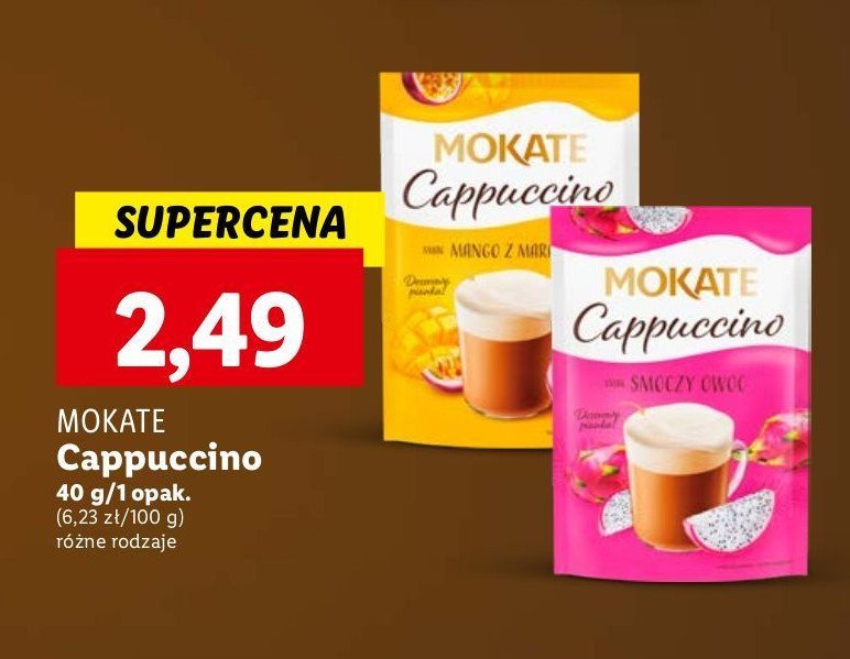 Cappuccino smoczy owoc Mokate cappuccino promocja