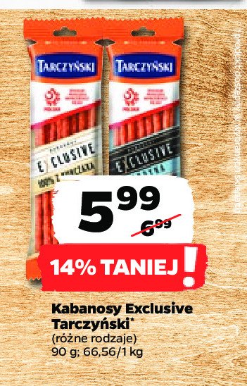 Kabanosy z indyka Tarczyński exclusive promocja w Netto