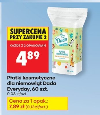 Płatki kosmetyczne dla niemowląt Everyday, 60 szt. promocja w Biedronka
