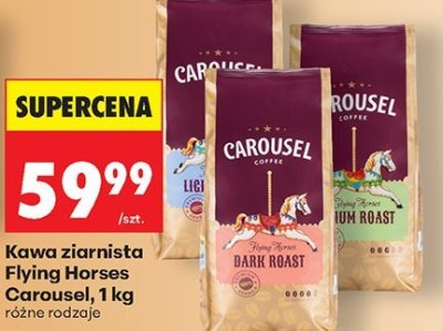 Kawa ziarnista Flying Horses 1 kg promocja w Biedronka