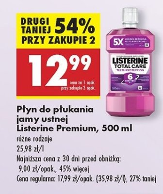 Płyn do płukania ust 6w1 Listerine total care promocja