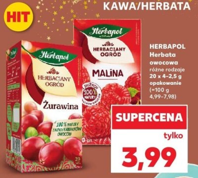 Herbata HERBAPOL owocowa różne rodzaje promocja w Kaufland