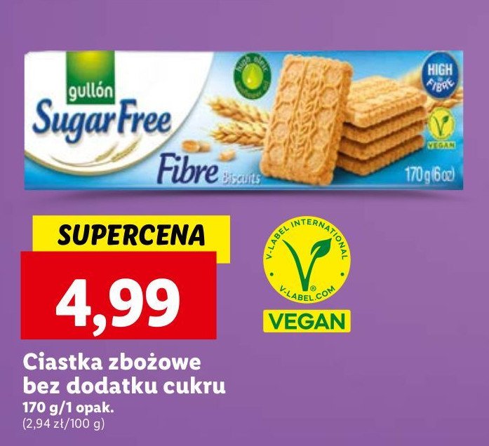 Ciastka herbatniki bez cukru Gullon promocja