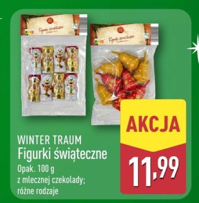 Figurki świąteczne z mlecznej czekolady różne rodzaje promocja w Aldi