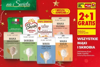 Mąka babuni Plony Natury typ 650 1kg 2+1 gratis promocja w Biedronka