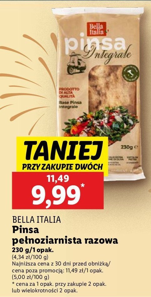 Pinsa pełnoziarnista BELLA ITALIA promocja