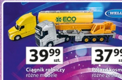 Ciągnik rolniczy różne modele Welly promocja w Auchan