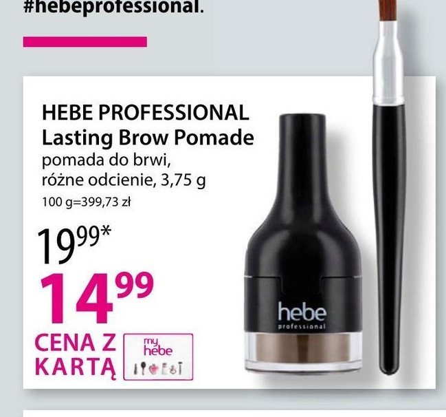 Pomada do brwi 04 Hebe professional lasting brow promocja